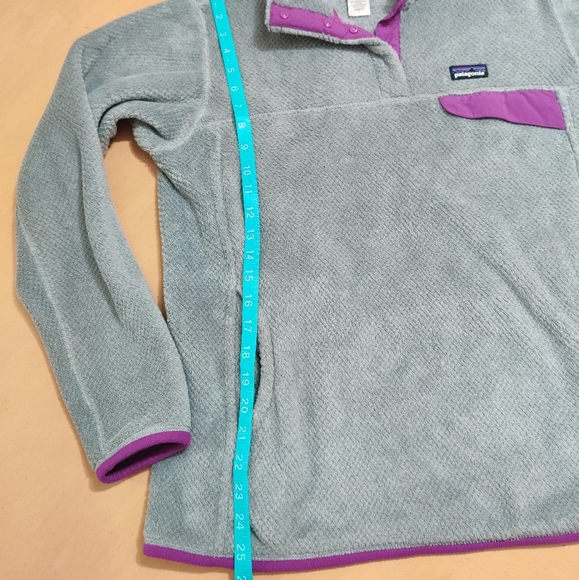Patagonia Re-Tool Snap-T Pullover Polartec Thermal Pro Gray/purple L - Picture 7 of 10